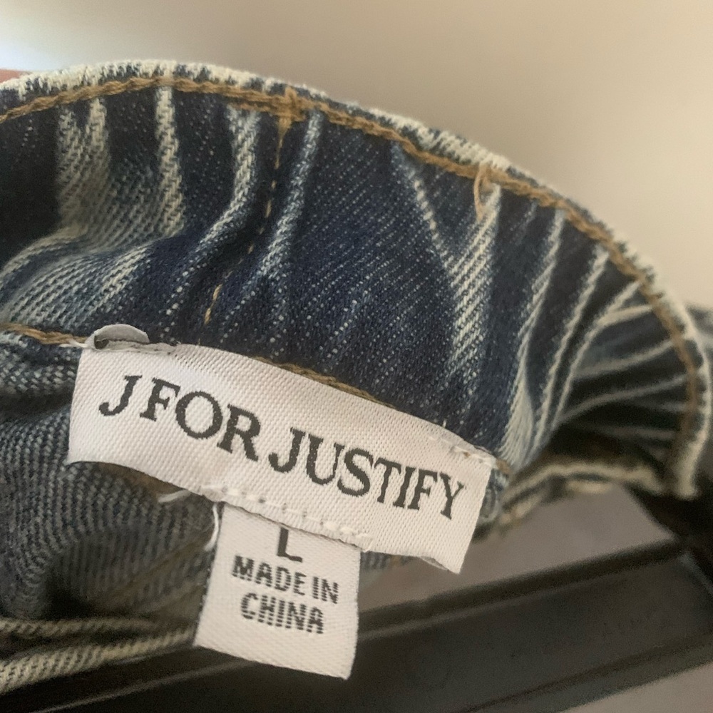J for Justify Washed Blue Relaxed Cargo Jeans - Picture 3 of 3